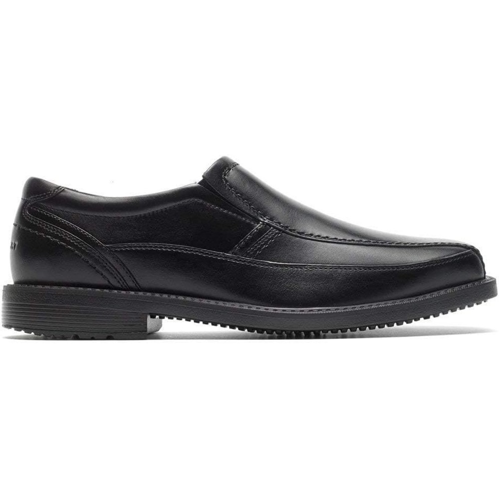 Rockport Style Leader 2 Bike Slip On Loafers Men 10XW Black Leather Dress Shoes